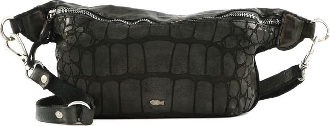 CAMPOMAGGI Leren Schoudertas Gordeltas Centaurus Waist Bag Mini Grigio Antraciet