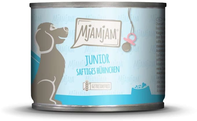 MjAMjAM natvoer hond Junior kip 6x200g