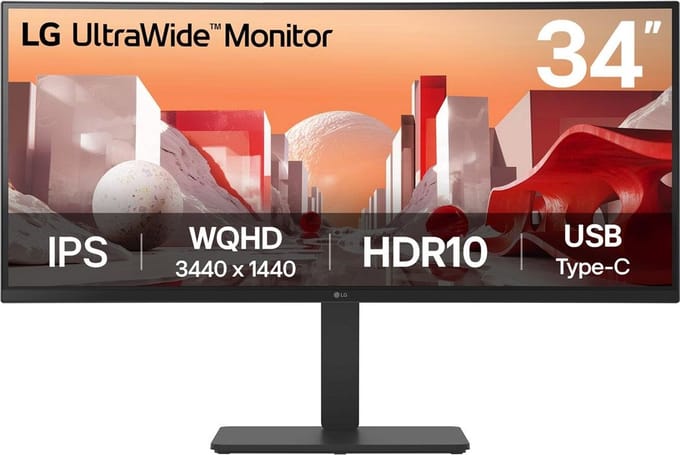 LG Electronics 34BA75QE-B LCD-monitor Energielabel F (A - G) 86.4 cm (34 inch) 21:9 5 ms