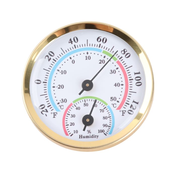 Mini wijzertype thermometer hygrometer binnentemperatuur vochtigheidsmeter meter