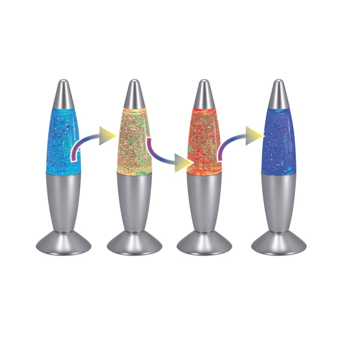 Glitterlamp kleur veranderend 19 cm