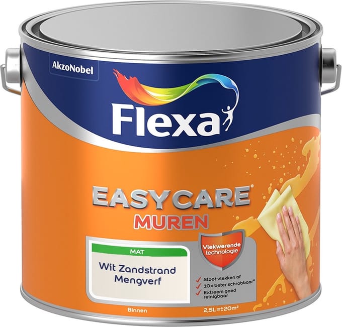 Flexa - Easycare Muren - Wit Zandstrand - Mengverf - 2,5 L