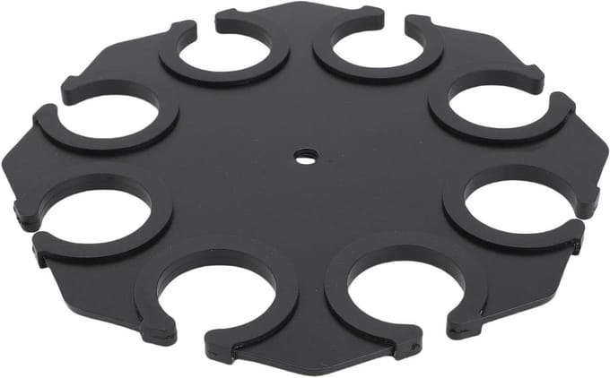 Multi Microfoonhouder - Microfoonstandaard Organizer - Podium Optredens - 8 Microfoons Slots - 36mm Gatdiameter - Zwart