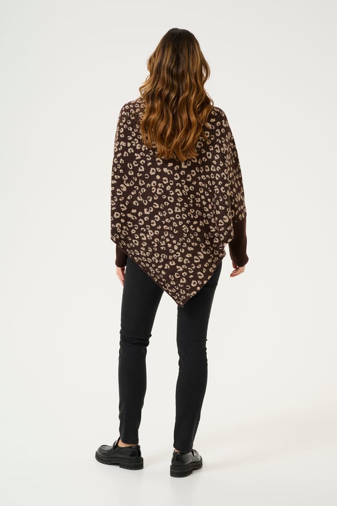 Poncho KAmolly Poncho Oversize fit brown
