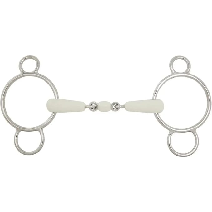 Bit Combo Comfort Pessoa Dubbel gebroken 13.5 cm | Roest | Speciale bitten