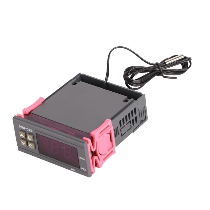 Contrôleur de Température Numérique Mini Microordinateur Thermostat Électronique Aquarium Éclosion Fruits de Mer gray