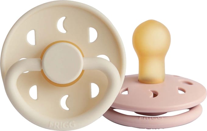 FRIGG Moon Fopspeen Blush / Cream 0-6 Mnd 2 Stuks