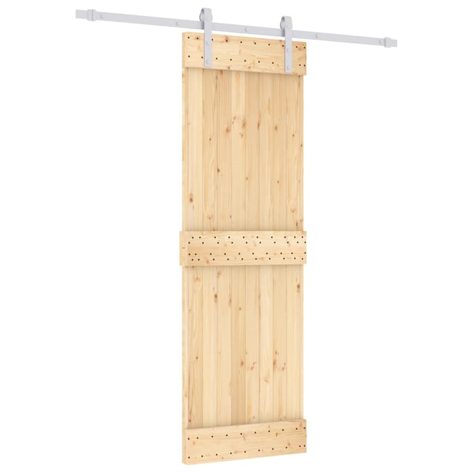 vidaXL - Schuifdeur - 70 - x - 210 - cm - Massief - Pine - Hout - (Onbehandeld)