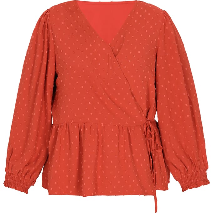 usha Grote maat blouse vrouwen rood