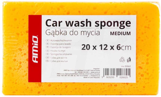 Spons voor autowas AMiO MEDIUM 20 x 12 x 6 cm