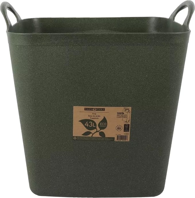 Talen Tools - Flexibele kuip - 43 liter - Groen - Met handvatten - 100% Gerecycled - ECO Friendly