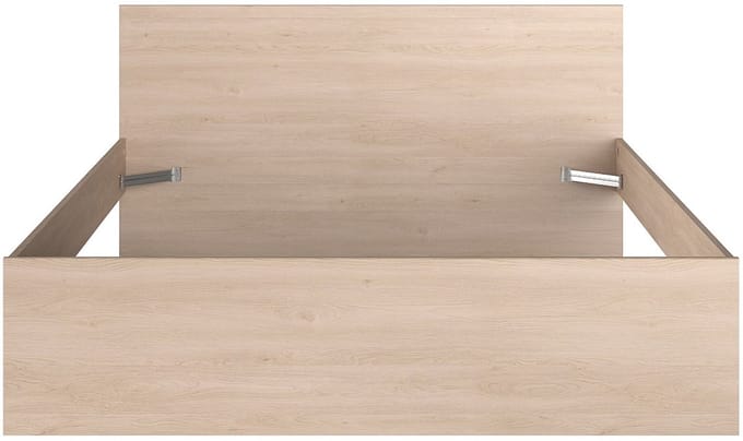 Vente-unique Bedframe hout natuurlijk licht, wit 160 x 200 cm