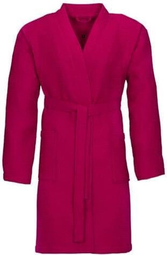 Vossen Badjas Comfort Line ROM - Pique Crandberry M - Sauna Badjas