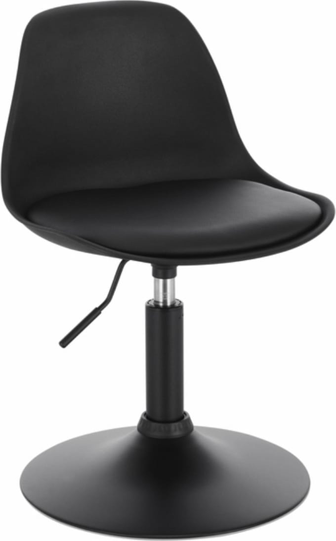 Bolt Edge Mini Barkruk - Zwart - Kunstleer - Verstelbaar - Zithoogte 37-49cm - Set van 1