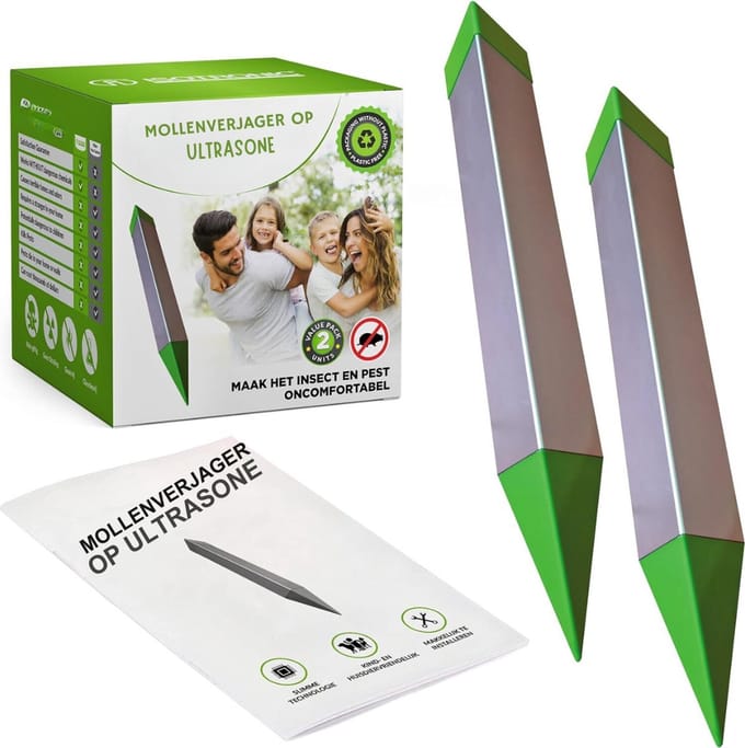 Thuys – Mollenverjager –Op Zonneenergie – Mollen – 2 Stuks – Zeer Effectief