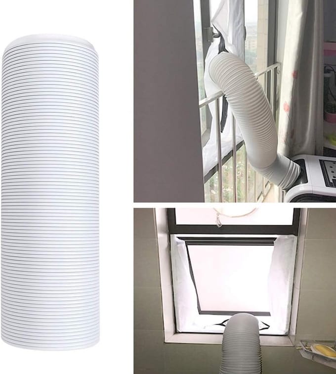 Universele Airco Afvoerslang - Flexibele Uitlaatslang voor Draagbare Airconditioning (Diameter 13 cm x 1,5 m)