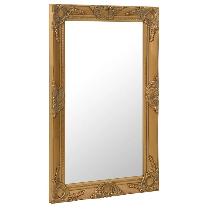 vidaXL - Wandspiegel - barok - stijl - 50x80 - cm - goudkleurig