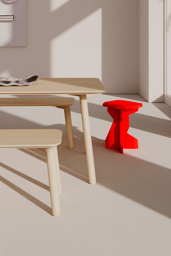 Objekte unserer Tage MEYER 23 Tafel - eik wit - Large (200 x 92 cm)