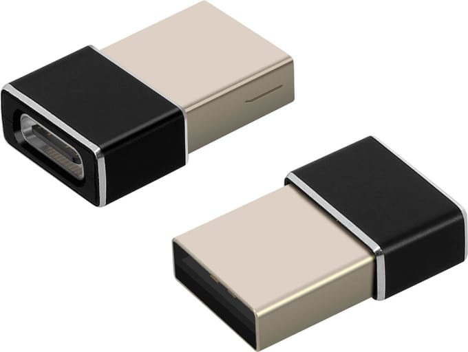 4smarts USB-A naar USB-C Converter/Adapter Zwart
