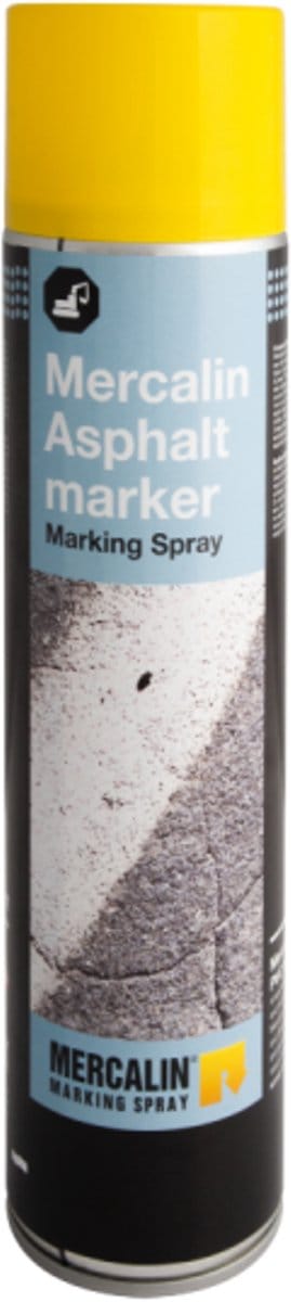 Mercalin Wegenverf markeringsverf - spuitbus 600ml geel