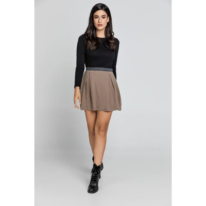 Beige minirok