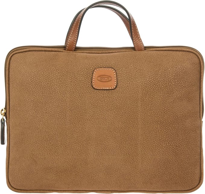 BRIC'S Laptoptas met laptopvak Life PC Holder Camel Bruine