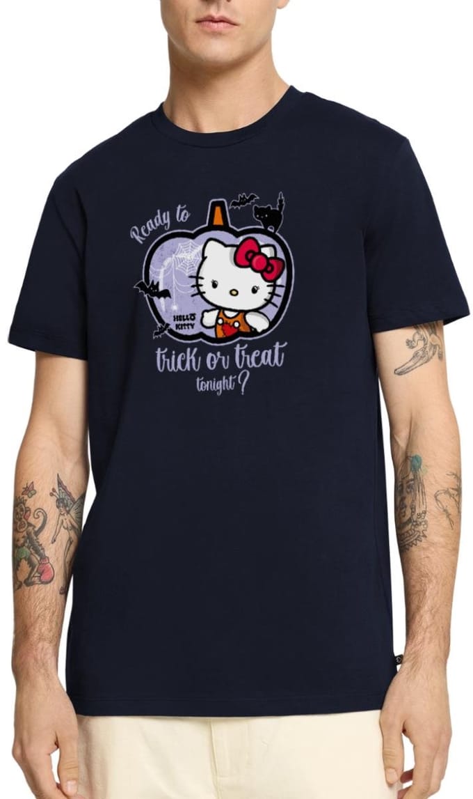Hello Kitty Halloween Trick Of Treat Premium T Shirt Heren