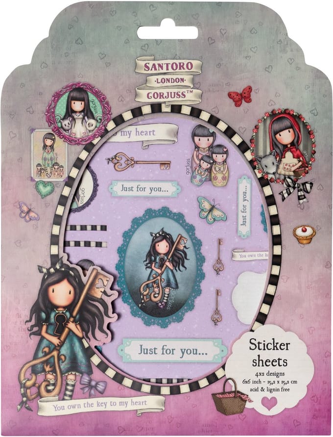 Studio Light Gorjuss Sticker Sheets 4x2 Designs