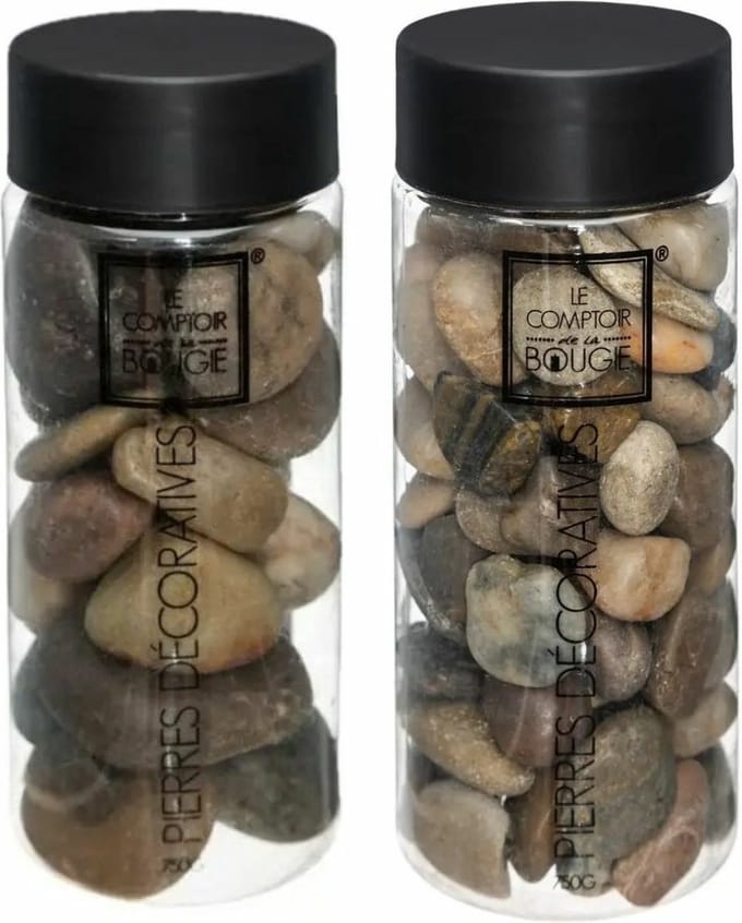 Atmosphera Decoratie stenen bruin - groot en middelgroot - 750 gram - Aquarium en vazen vulling