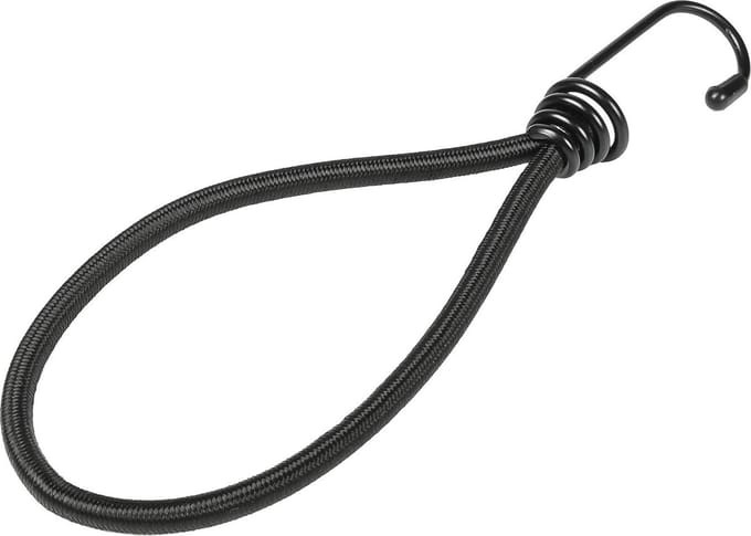 Scoby - Spanelastiek - Bagagespanner - Elastiek met Haak - Bungee Cord - 20CM - 6 Stuks - Zwart