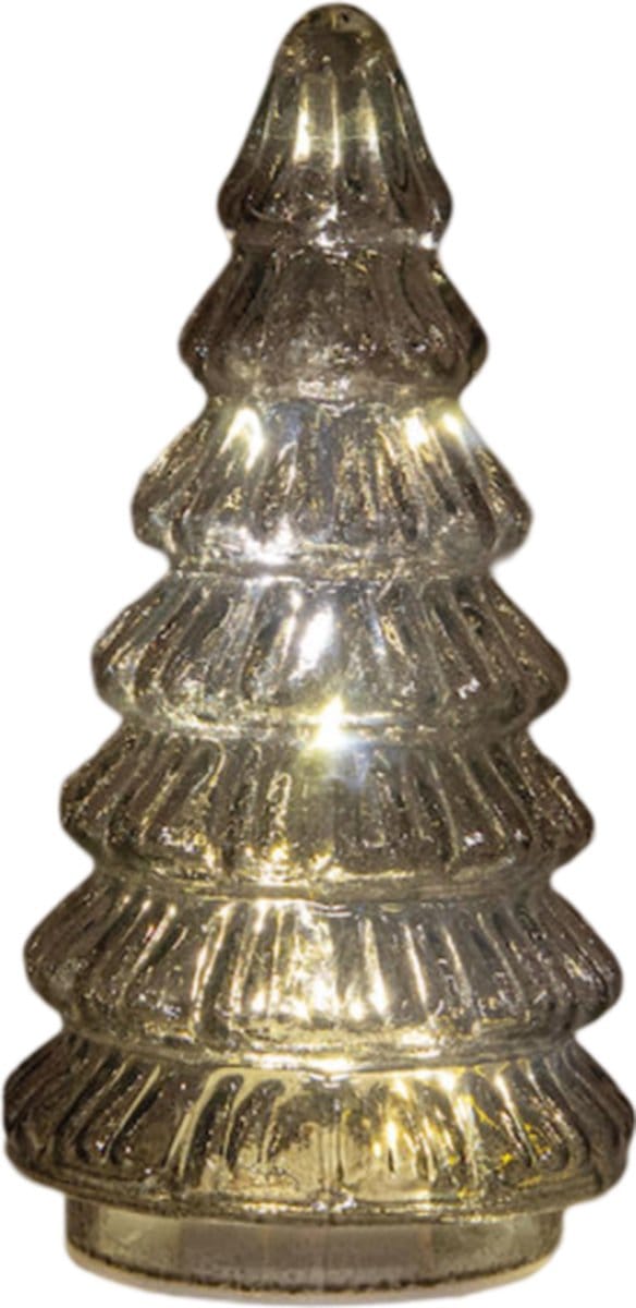 Anna's Collection - Kerstboompje glas 10led op batterij met timer 1...