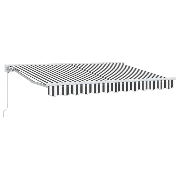 vidaXL - Zonnescherm - Frame - Antraciet - en - Wit - 350 - x - 200 - cm