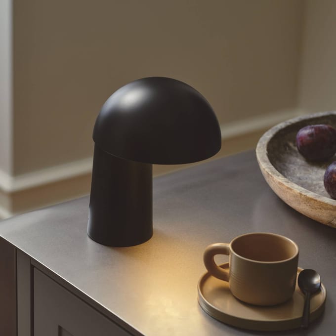 DFTP by Nordlux LED-batterijlamp Faye Portable, zwart, dimbaar, USB
