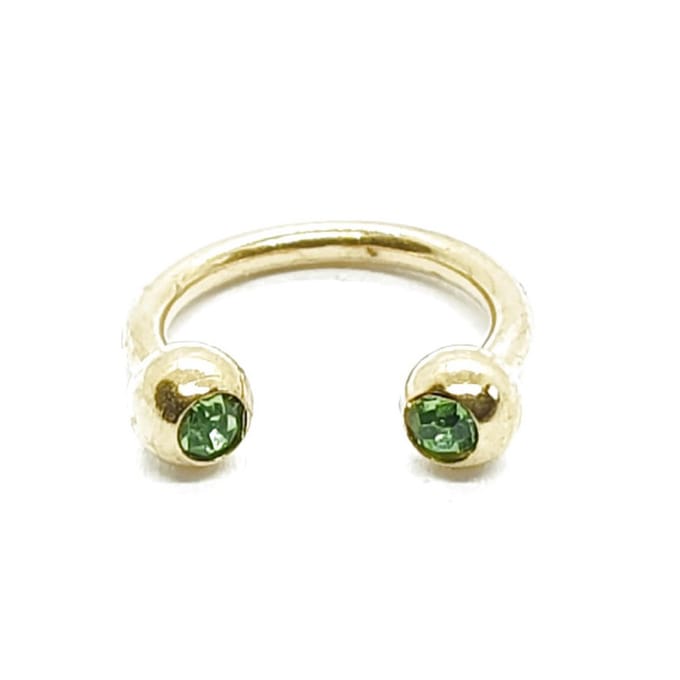 Goud Met Steentjes - Neus / Septum / Helix Piercing