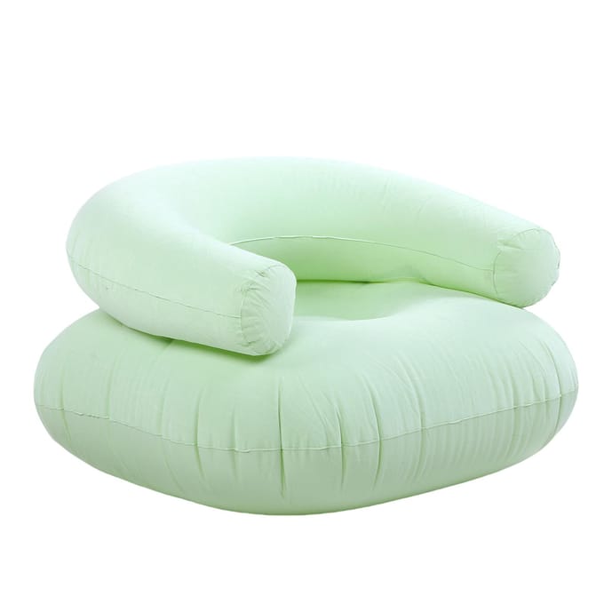 Opblaasbare Lounge Stoel Ligstoel Sofa U-vormige Opblaasbare PVC Velours Draagbare Bank voor Thuis Kantoor Balkon Vloer