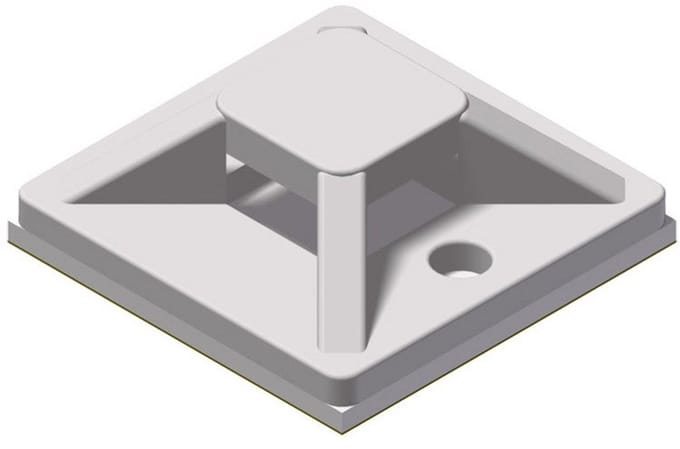 Procab ACM120-W kabelbinderhouder wit 20x20 mm (100 stuks)