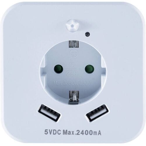InnTec SLED02 LED-nachtlamp met bewegingsmelder LED Warmwit Wit
