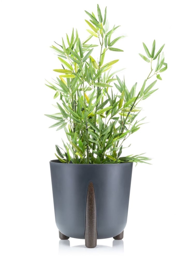 HowHomely Moss Serie - Bloempot - Antraciet - Met Nógels - ECO Recycled
