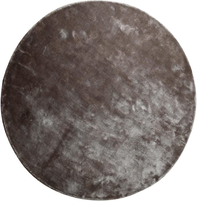 PTMD Flavia Rond Tapijt - H1 x Ø200 cm - Viscose - Grijs