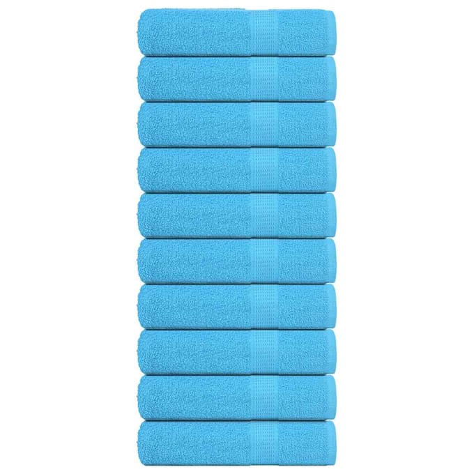vidaXL - Handdoeken - FROGN - 10 - st - 50x100 - cm - 360 - g/m² - turquoise