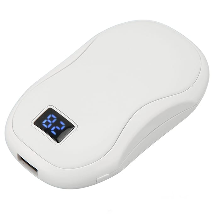 Elektrische Handwarmer Herfst Winter 40‑60 graden celsius Instelbaar USB Oplaadbare Handwarmer met Digitaal white