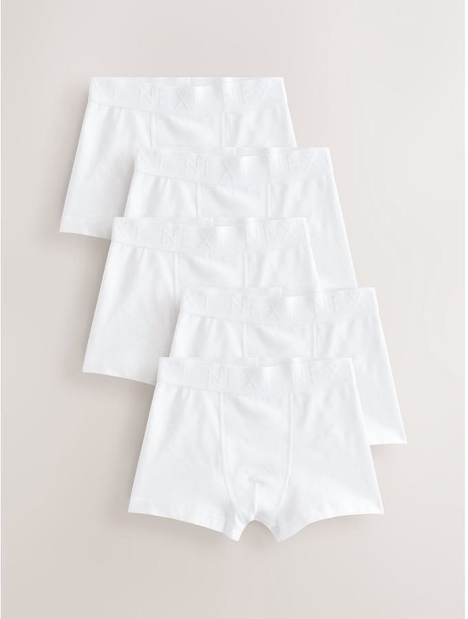 Next - Jongens - Set van 5 boxershorts - Wit