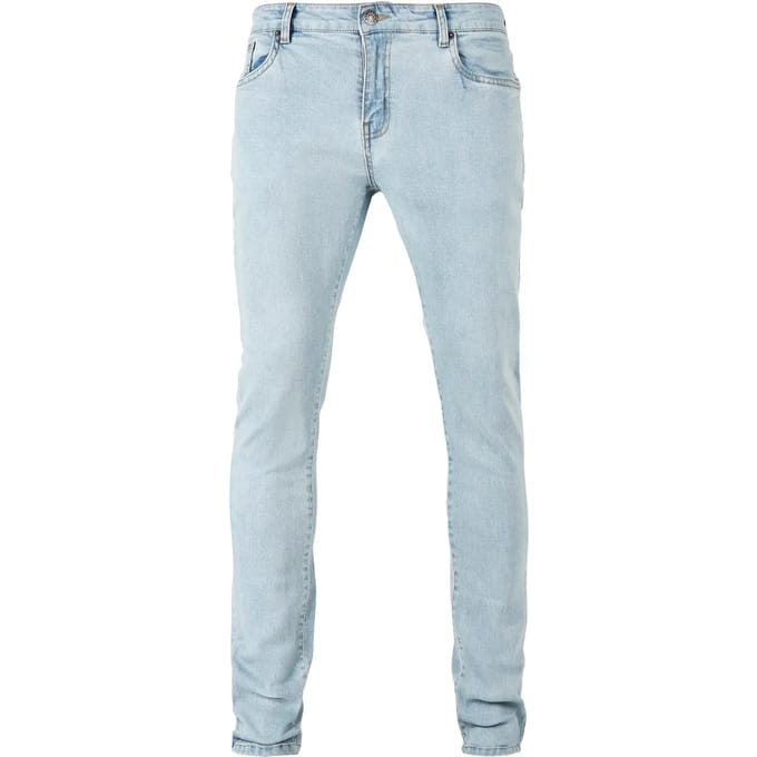 Urban Classics Broek Slim Fit -zipjeans, lichtere wassing