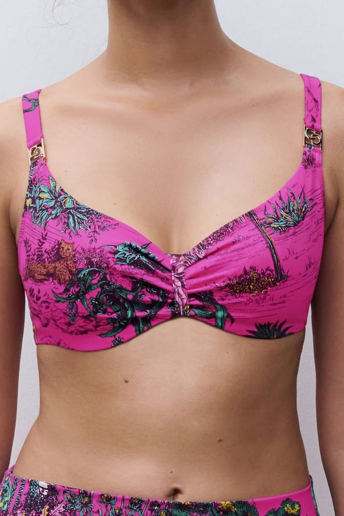 Chantelle Sw Bra Underw. Covering Pink Jungle Größe: D75 | Bikinis Outlet | Damen | Rosa