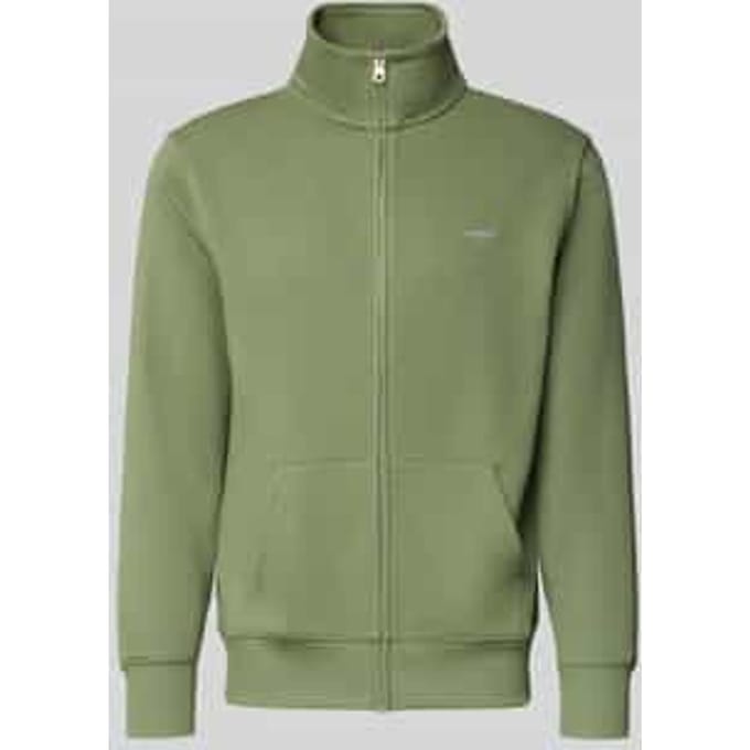 Regular Fit sweatvest met opstaande kraag model 'Gield'