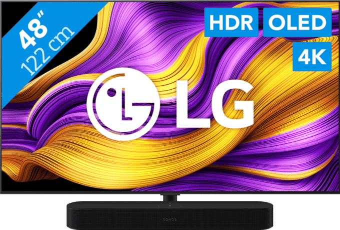LG 48" OLED EVO G56 4K (2025) + Sonos Beam Gen2 Zwart