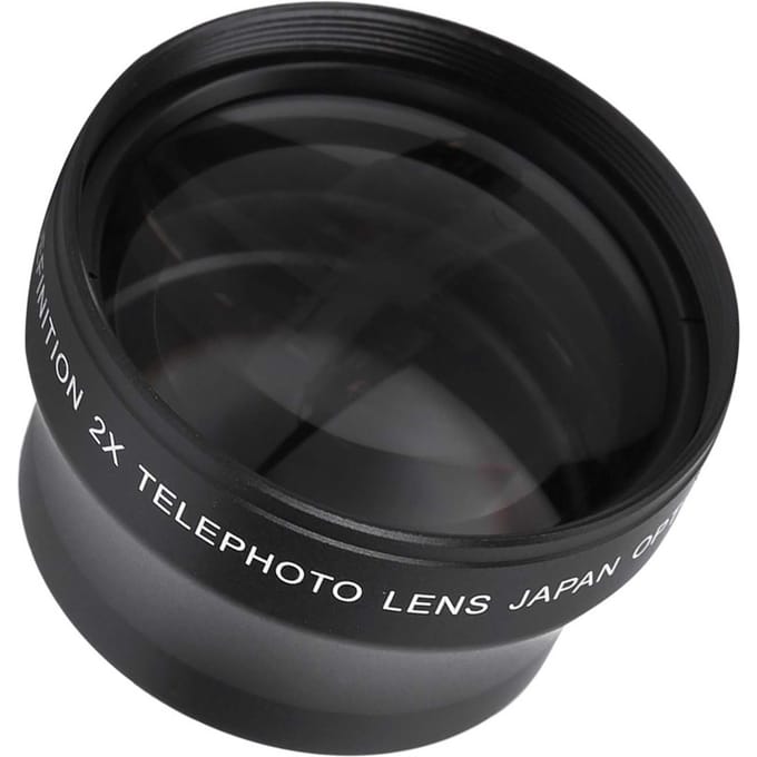 2X Vergroting High Definition Converter Telelens voor 37mm Mount Camera black