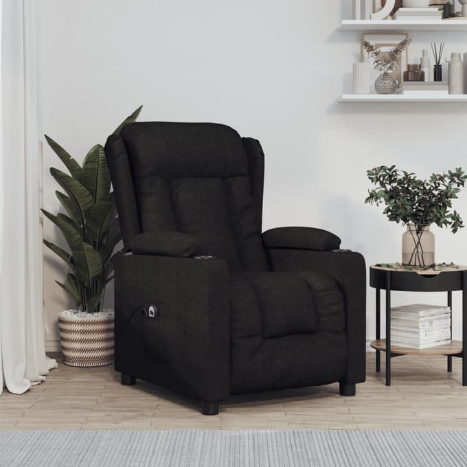 vidaXL - Fauteuil - verstelbaar - elektrisch - stof - zwart