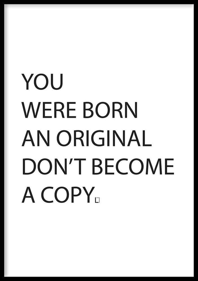 Poster Born original - 50x70cm - Poster met tekst