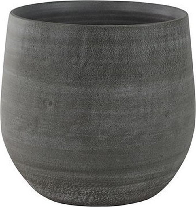 Ter Steege Plantenpot/bloempot - keramiek - modern - grijs - D36 x H32 cm
